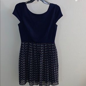 Navy blue and purple dress
